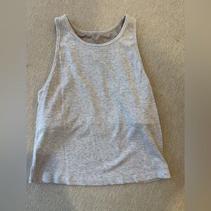 Vuori Light Gray Ribbed Tank Top